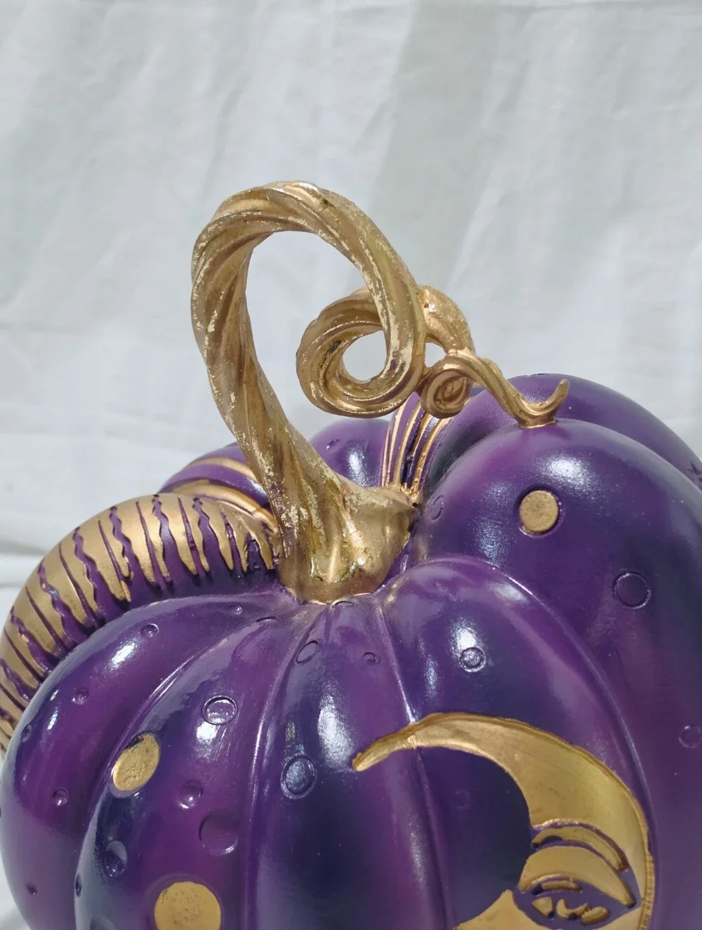 Celestial Moon Ceramic Halloween Pumpkin
